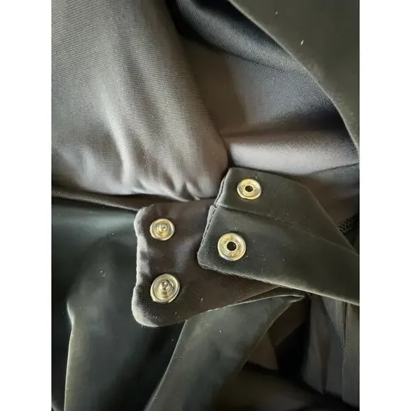 NWT Naked Wardrobe Liquid Faux Suede Square Neck Bodysuit Black Large - Picture 9 of 11